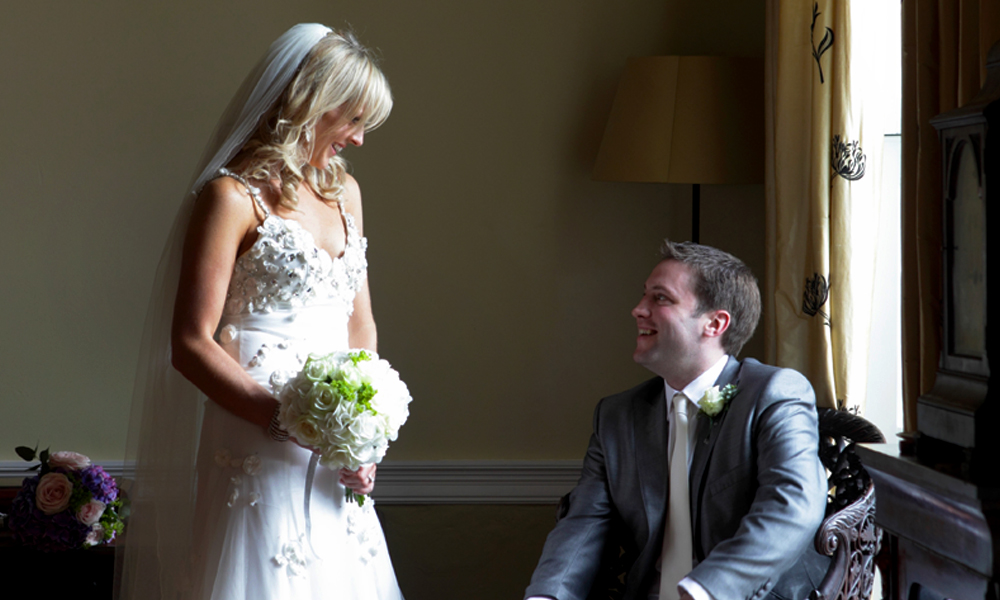 photo of a young irish couple who are celebrating their wedding at Irish wedding venue Bellurgan Park in county Louth, Ireland